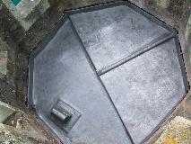 Pic 52 - Sand cast Code 8 lead flat roof with lead vent - Bishops palace, Exeter Cathedral